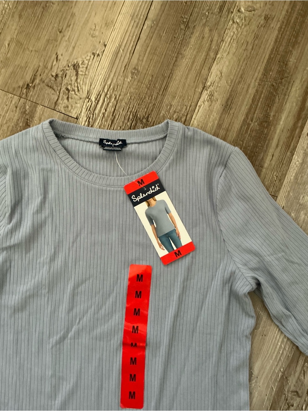 Splendid Ribbed Short Sleeve Tee - Picture 2 of 8